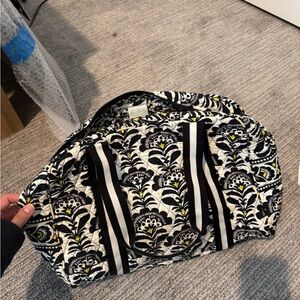Vera Bradley Black and White Floral Travel Bag